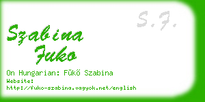 szabina fuko business card