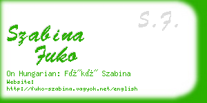 szabina fuko business card